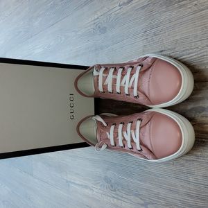 Gucci Pink Monogram Sneakers